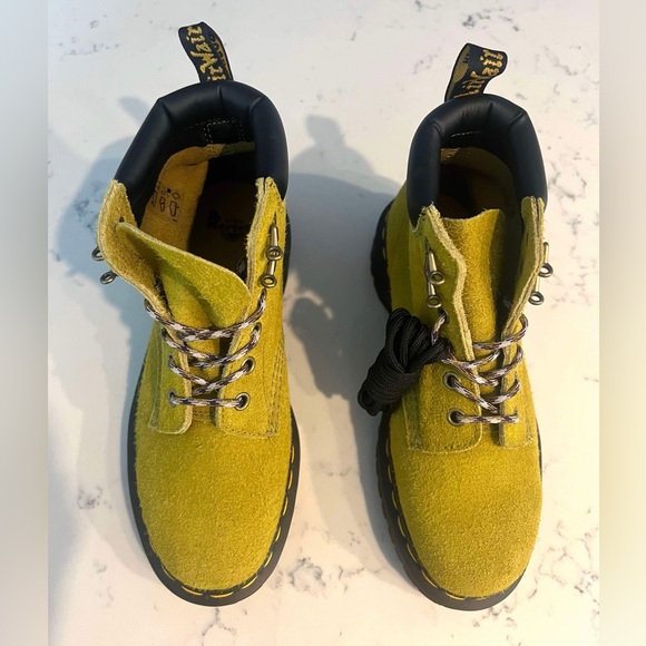 Dr.Martens Unisex 939 Ben Suede In Moss Green Padded Collar Lace Up  Boots New - Picture 5 of 15